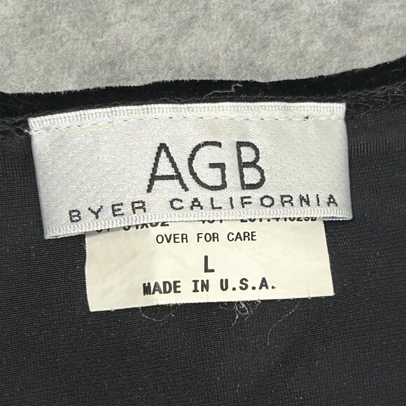 VTG Y2K AGB BYER CALIFORNIA Black V Neck Velvety Soft Stretch Jacket Sz L - Picture 3 of 8